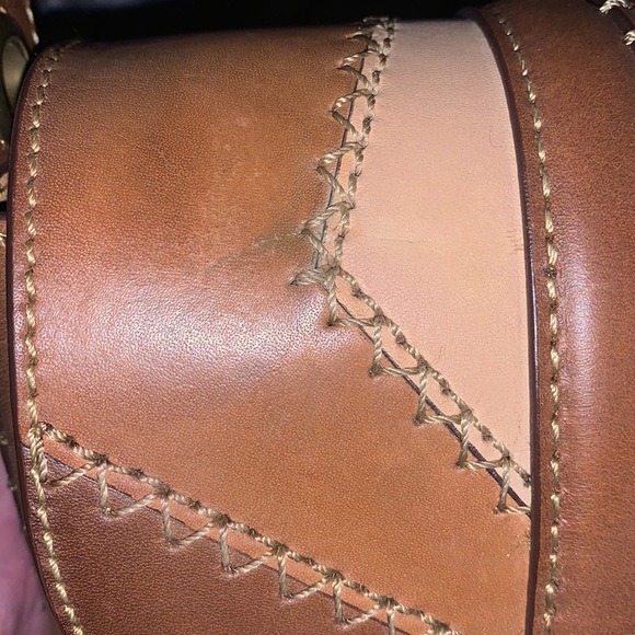 NWT new Frye Ilana Color Block Crossbody in Cognac - Picture 10 of 11